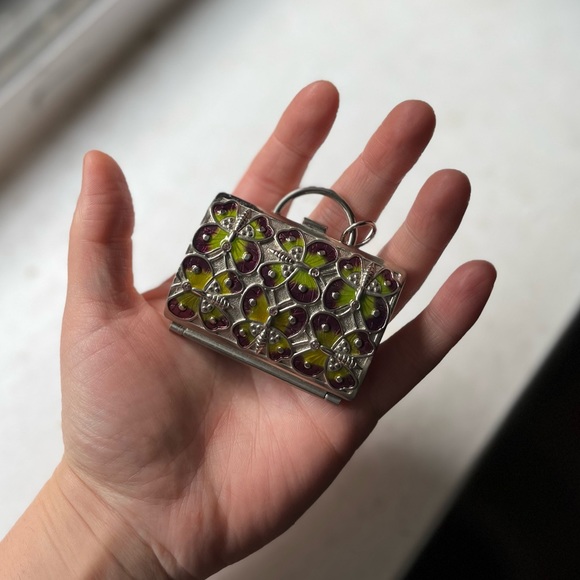 Judith Leiber x Neiman Marcus Butterfly Enamel Pill Case - Picture 3 of 3